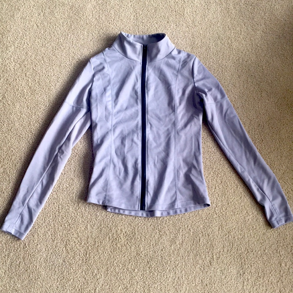 SHEIN Solid Zip up Sports Jacket With Thumb Holes